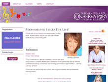 Tablet Screenshot of performingartsconservatory.com